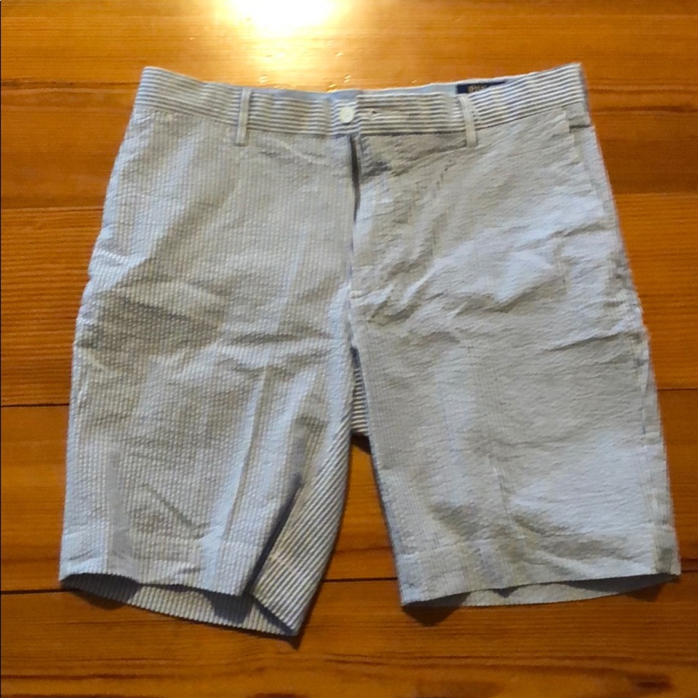 Blue seersucker shorts Polo Size 34